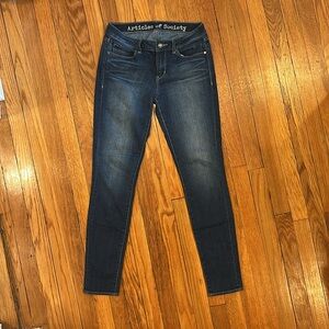 Articles Of Society Blue Skinny Jeans Medium-Dark Wash